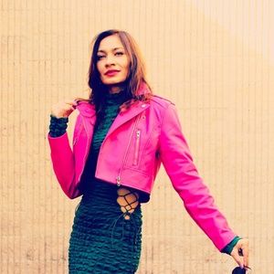 Designer leather jacket